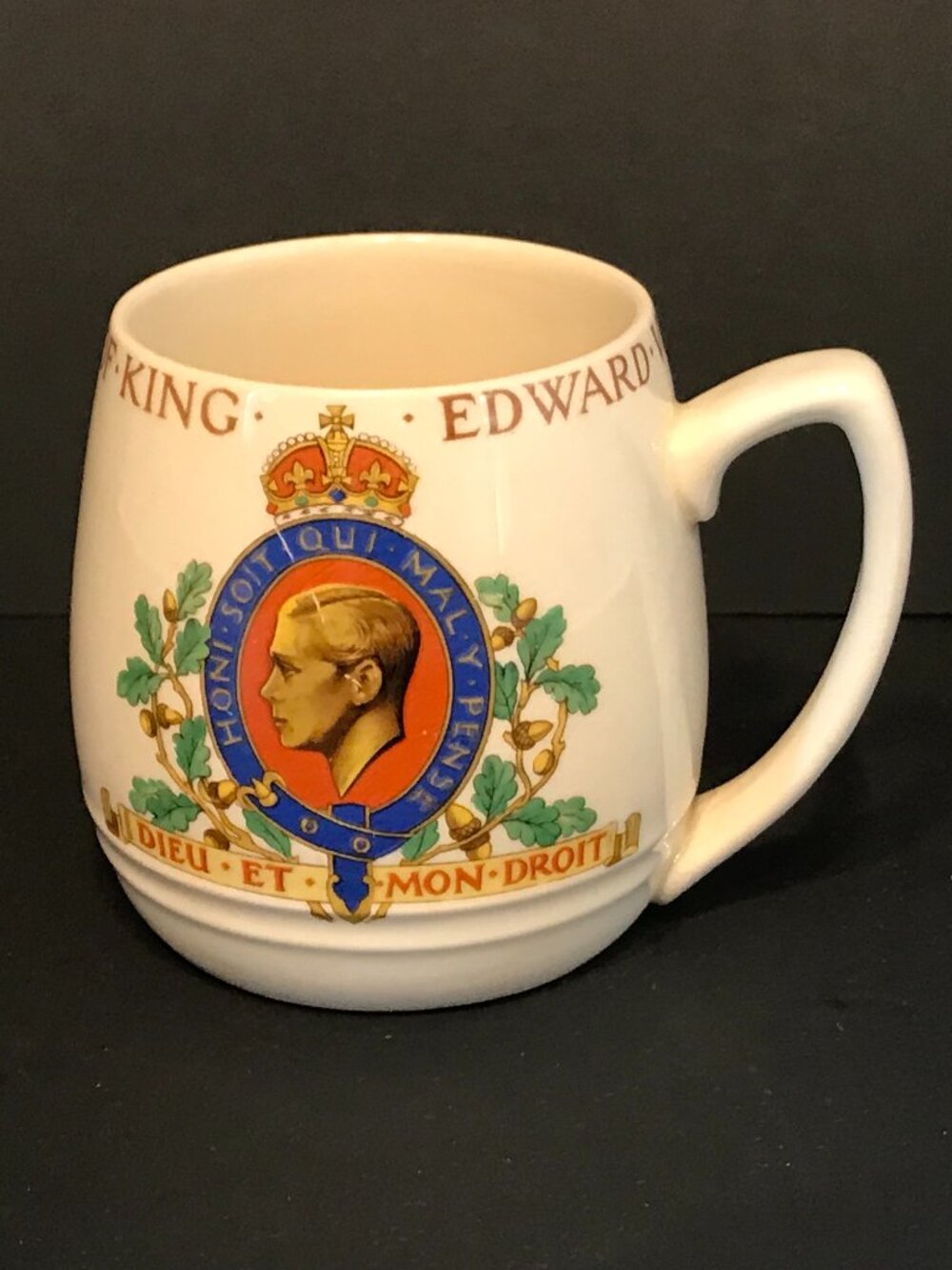 King Edward VIII May 1937 Coronation Mug Staffordshire England